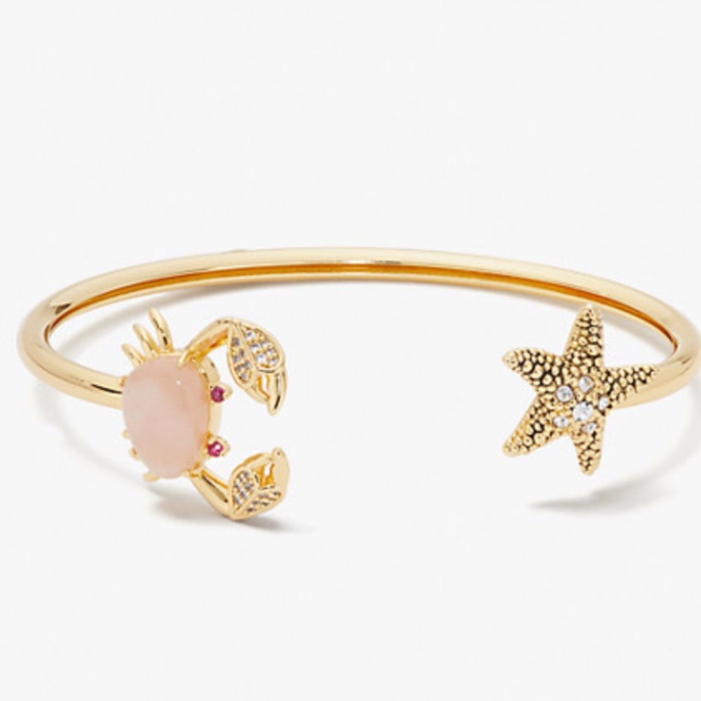 $88 Kate Spade Sea Star Crab & Starfish Flex Cuff Bracelet